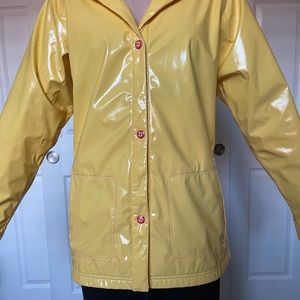 Columbia yellow raincoat
